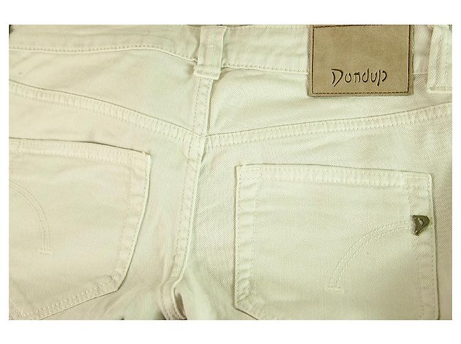 Dondup Bianca White Flare Bein Bootcut Hose Hosengröße 26 Weiß - Ansicht 6