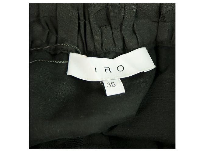 IRO "Carmel" Black Chiffon Tiered Plissee Minirock Größe 36 Schwarz - Ansicht 3