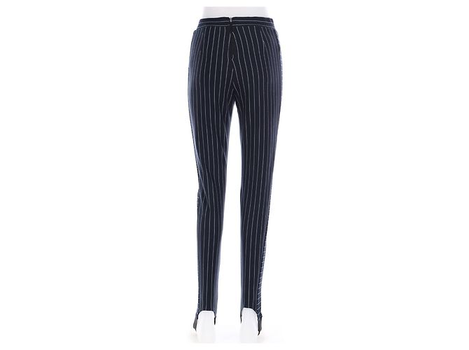 Pantalon à rayures Mads Norgaard Blanc Bleu Foncé - vue 2