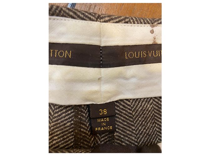 Calça Louis Vuitton de lã marrom - vista 2
