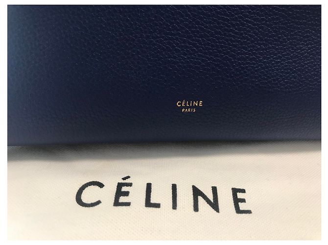 Belt Bag Borsa Nano Belt Céline Blu in Pelle Granulata - vista 7