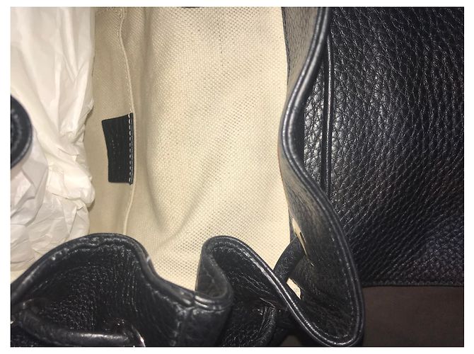 Gucci Black Leader Bamboo Leather Backpack - view 8