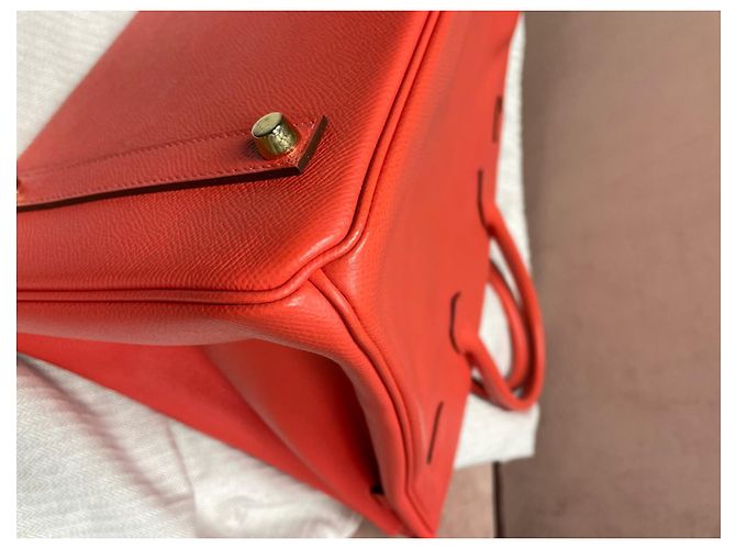 Hermès Birkin 35 pelle epsom rosa Corallo - vista 10