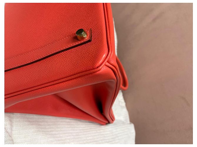 Hermès Birkin 35 pelle epsom rosa Corallo - vista 11