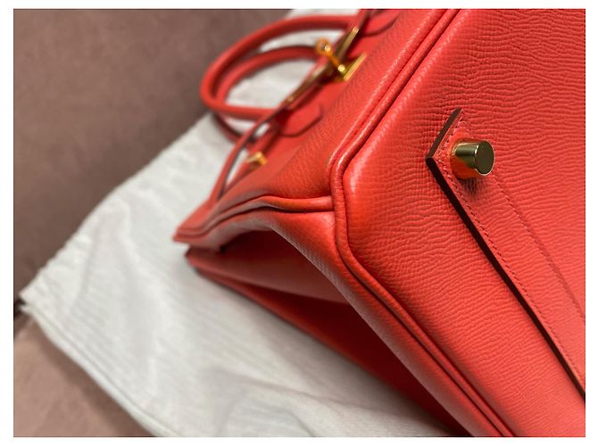Hermès Birkin 35 pelle epsom rosa Corallo - vista 12