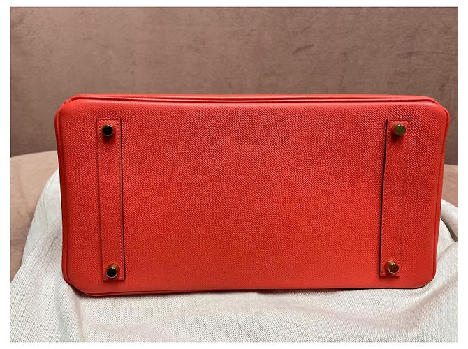 Hermès Birkin 35 pelle epsom rosa Corallo - vista 8