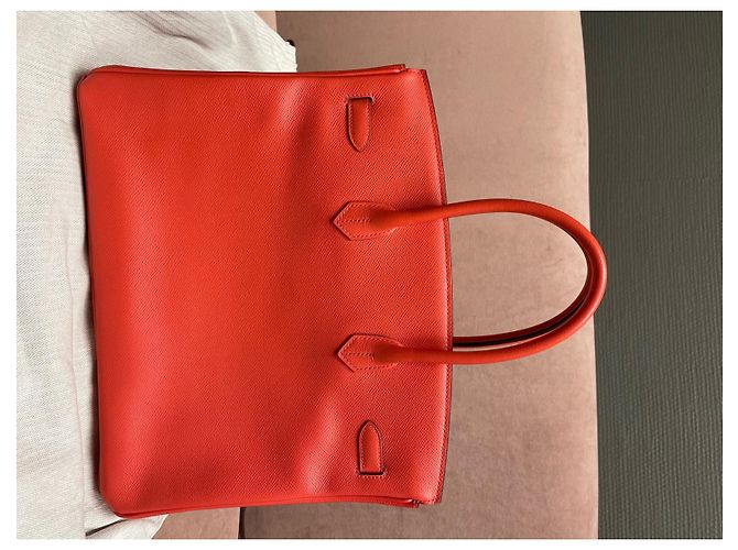 Hermès Birkin 35 pelle epsom rosa Corallo - vista 4