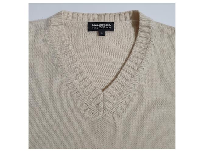 Lawrence Grey Kaschmir Tanktop Pullover Weiß - Ansicht 4