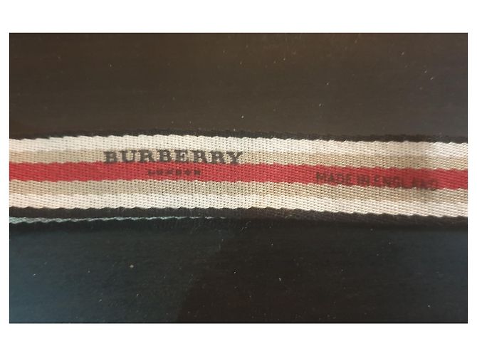 Cintura Burberry a righe multicolore in tessuto - vista 5