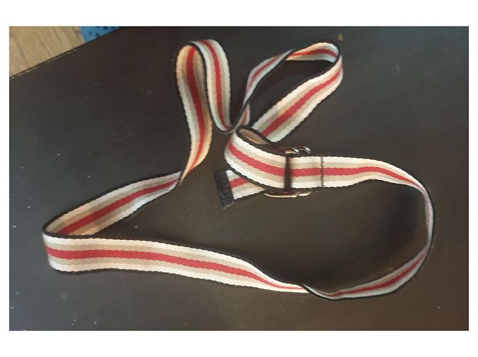 Cintura Burberry a righe multicolore in tessuto - vista 8