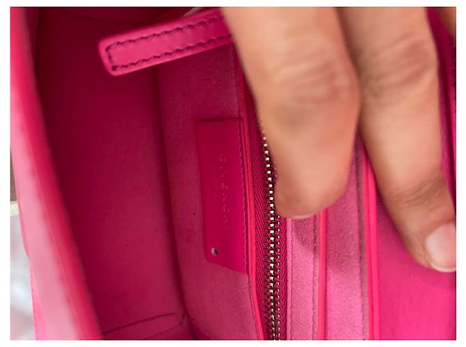 Borsa a mano Givenchy Bow Cut in pelle rosa - vista 7