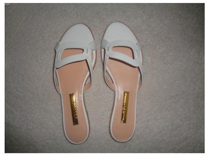 Ballerine Rupert Sanderson Emblem in pelle bianca Bianco - vista 2