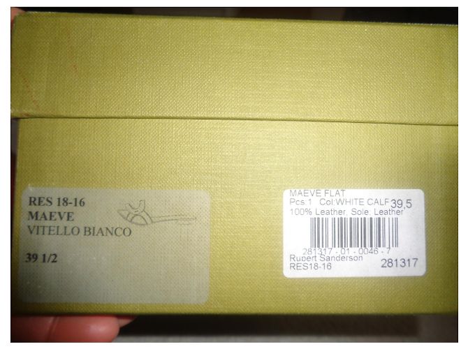 Ballerine Rupert Sanderson Emblem in pelle bianca Bianco - vista 6