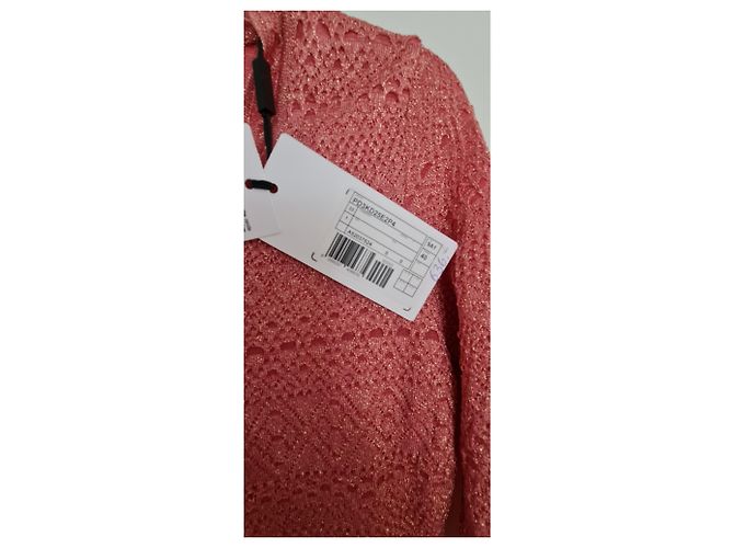 Abito Missoni Corallo Rosa con Glitter Oro - vista 4