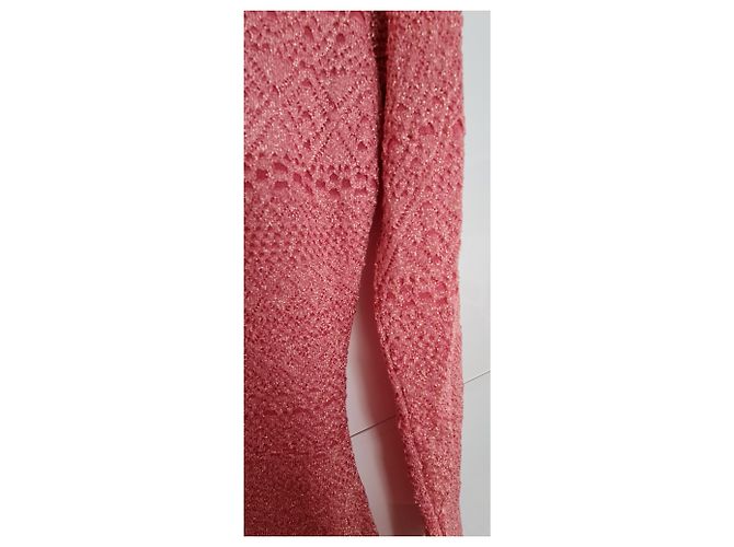 Abito Missoni Corallo Rosa con Glitter Oro - vista 5