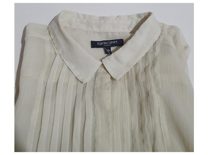 Autre Marque Ilse Jacobsen Weißes Hemd aus Polyester Größe 40 - Ansicht 5