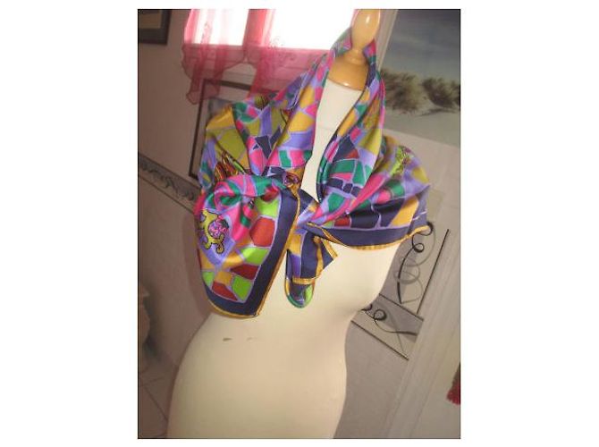 Autre Marque Fular de seda multicolor - vista 2