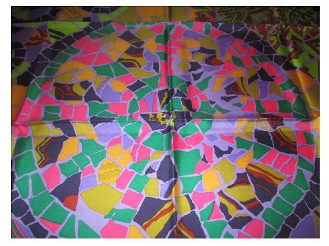 Autre Marque Fular de seda multicolor - vista 3