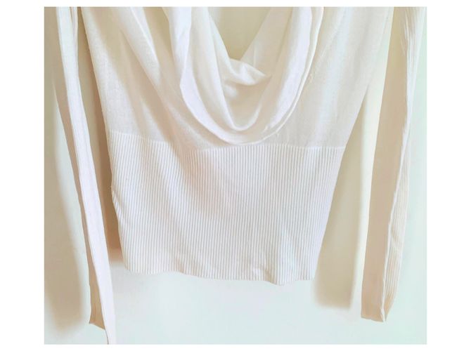 Suéter blanco Bcbg Max Azria de seda y rayón - vista 4