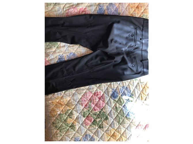 Pantalon cigarette en laine noir Sportmax - vue 4