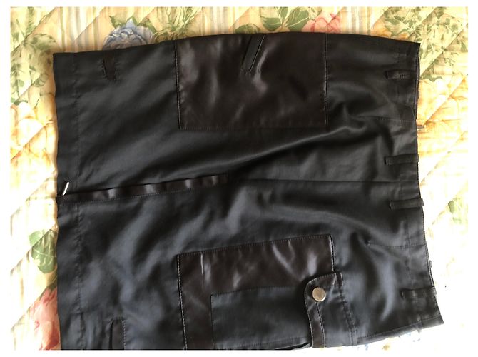 Falda longuette Sportmax Runaway de algodón y seda negra Negro - vista 3