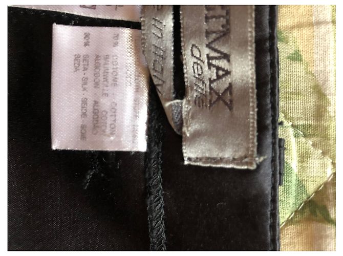 Falda longuette Sportmax Runaway de algodón y seda negra Negro - vista 5