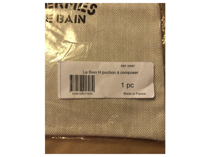 Hermès Pochon Le bain H Beige - vista 3