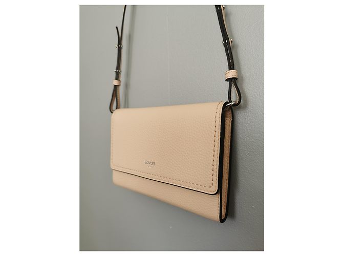 Pochette Lancel PM in pelle rosa carne - vista 2