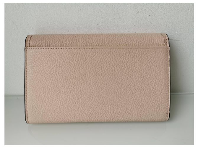 Pochette Lancel PM in pelle rosa carne - vista 3