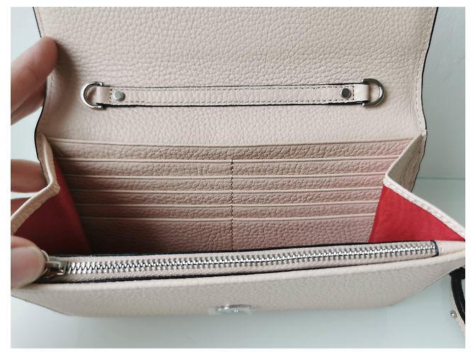 Pochette Lancel PM in pelle rosa carne - vista 4