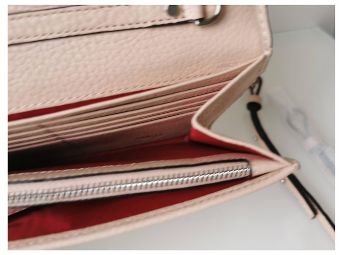Pochette Lancel PM in pelle rosa carne - vista 5