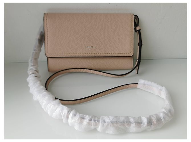 Pochette Lancel PM in pelle rosa carne - vista 9