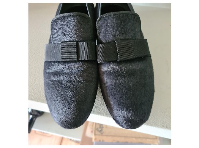 Bailarinas Céline de piel de potro negras con lazo Negro - vista 6