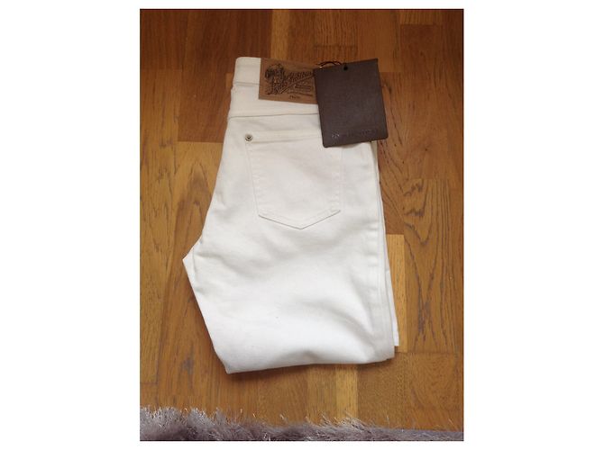 Jeans acampanados Louis Vuitton blancos de denim - vista 2