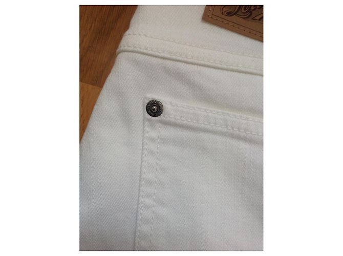 Jeans acampanados Louis Vuitton blancos de denim - vista 3