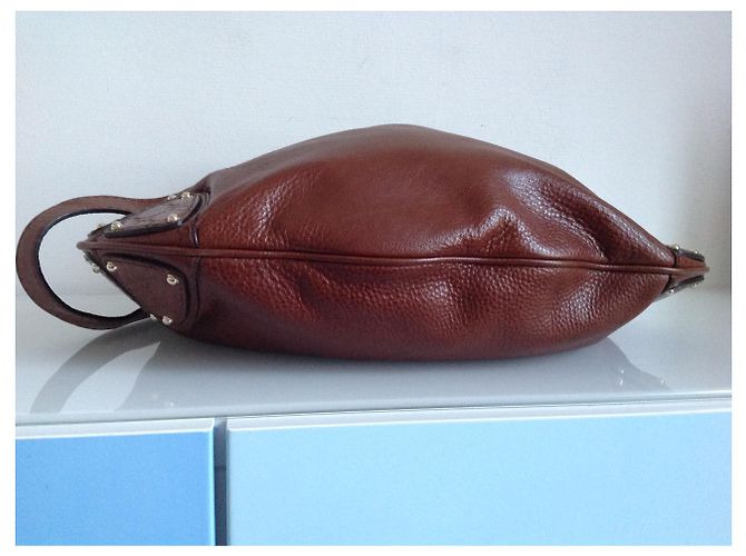 Borsa a mano Gucci Indy in pelle color caramello - vista 10