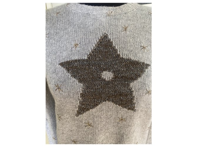 Dior L'etoile Strickpullover aus Kaschmir und Seide Grau - Ansicht 10