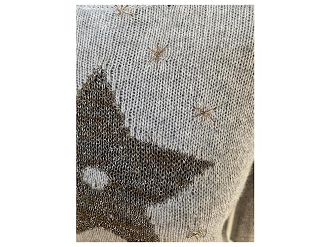 Dior L'etoile Strickpullover aus Kaschmir und Seide Grau - Ansicht 12