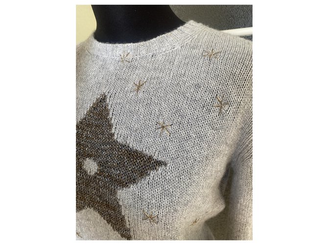 Dior L'etoile Strickpullover aus Kaschmir und Seide Grau - Ansicht 13