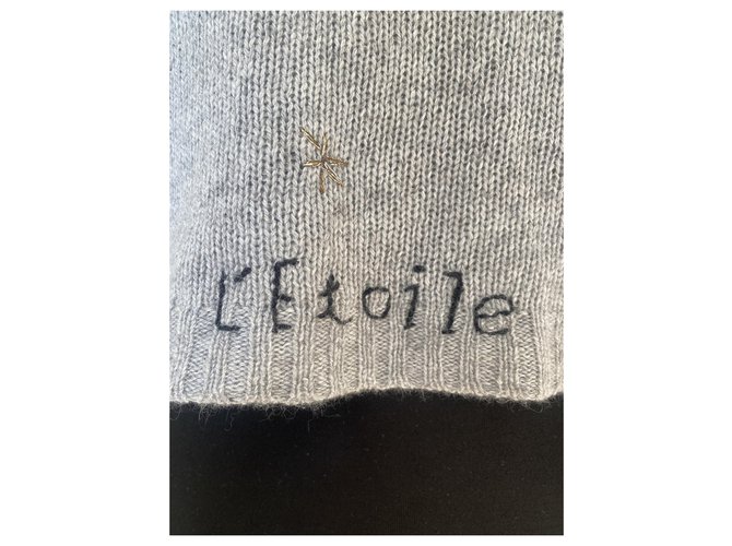 Dior L'etoile Strickpullover aus Kaschmir und Seide Grau - Ansicht 14