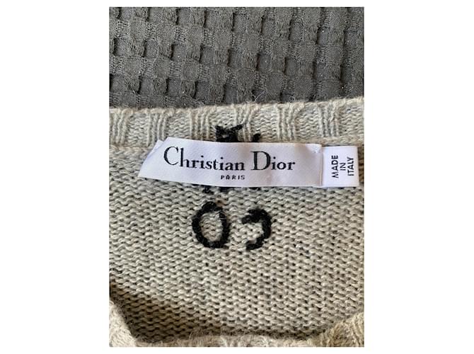 Dior L'etoile Strickpullover aus Kaschmir und Seide Grau - Ansicht 15