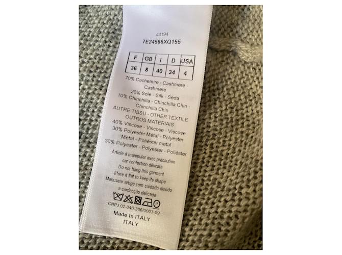 Dior L'etoile Strickpullover aus Kaschmir und Seide Grau - Ansicht 16