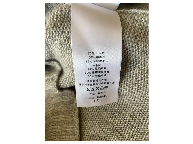Dior L'etoile Strickpullover aus Kaschmir und Seide Grau - Ansicht 18