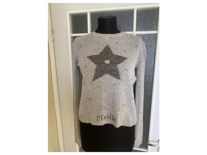 Dior L'etoile Strickpullover aus Kaschmir und Seide Grau - Ansicht 5