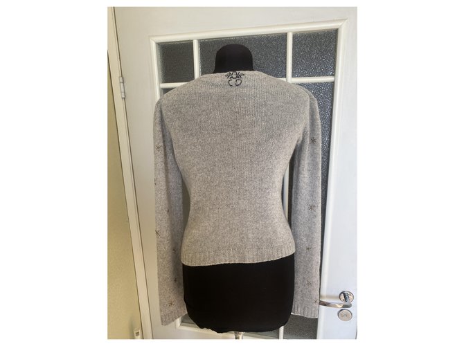 Dior L'etoile Strickpullover aus Kaschmir und Seide Grau - Ansicht 6