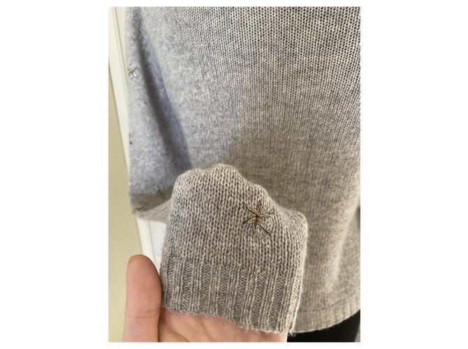 Dior L'etoile Strickpullover aus Kaschmir und Seide Grau - Ansicht 7