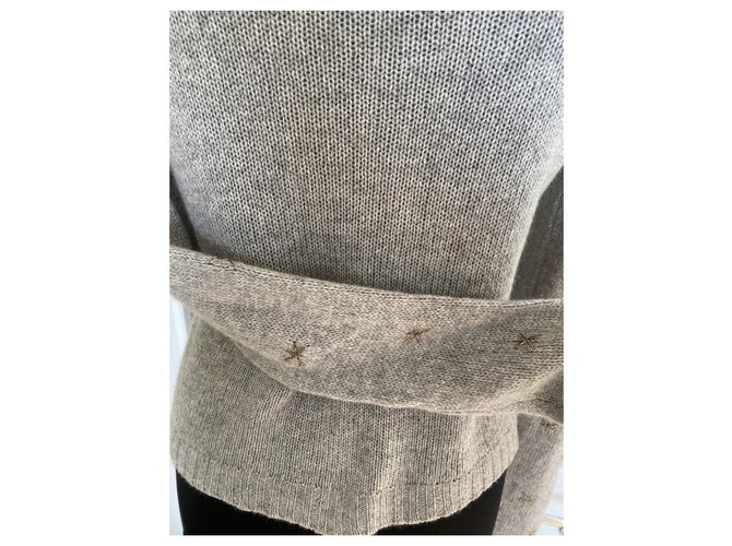 Dior L'etoile Strickpullover aus Kaschmir und Seide Grau - Ansicht 8