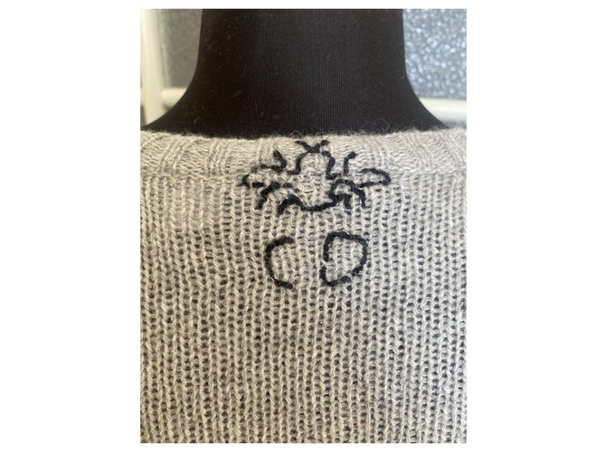 Dior L'etoile Strickpullover aus Kaschmir und Seide Grau - Ansicht 9