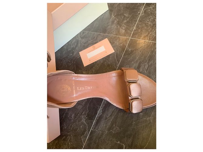 Autre Marque Mules compensées La Tropezienne en cuir rose taille 36 - vue 2