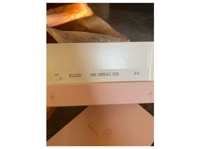Autre Marque Mules compensées La Tropezienne en cuir rose taille 36 - vue 4